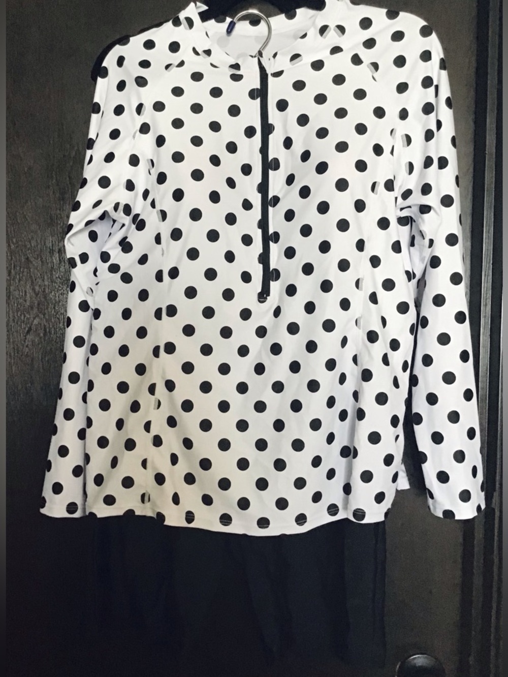 Daci Polka Dot Long Sleeve Rash Guard Swim Top and Short Set